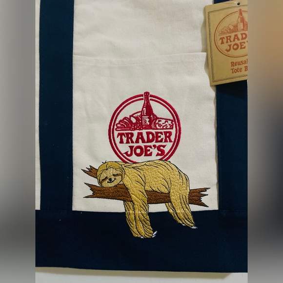 Sidehustlecharm Handbags - Trader Joe's Reusable Canvas Tote Bag